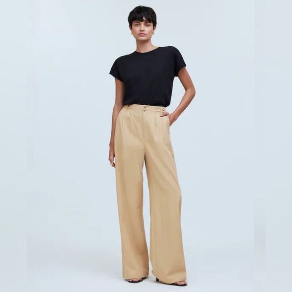 Madewell Pants - Madewell Harlow Wide Leg Pants. Khaki. Size 10